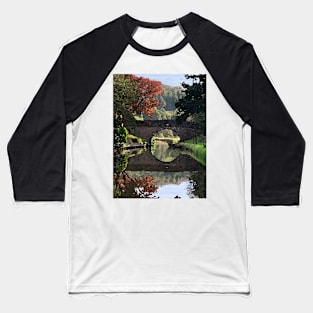 Leek and Calder Canal Watercolour Baseball T-Shirt
